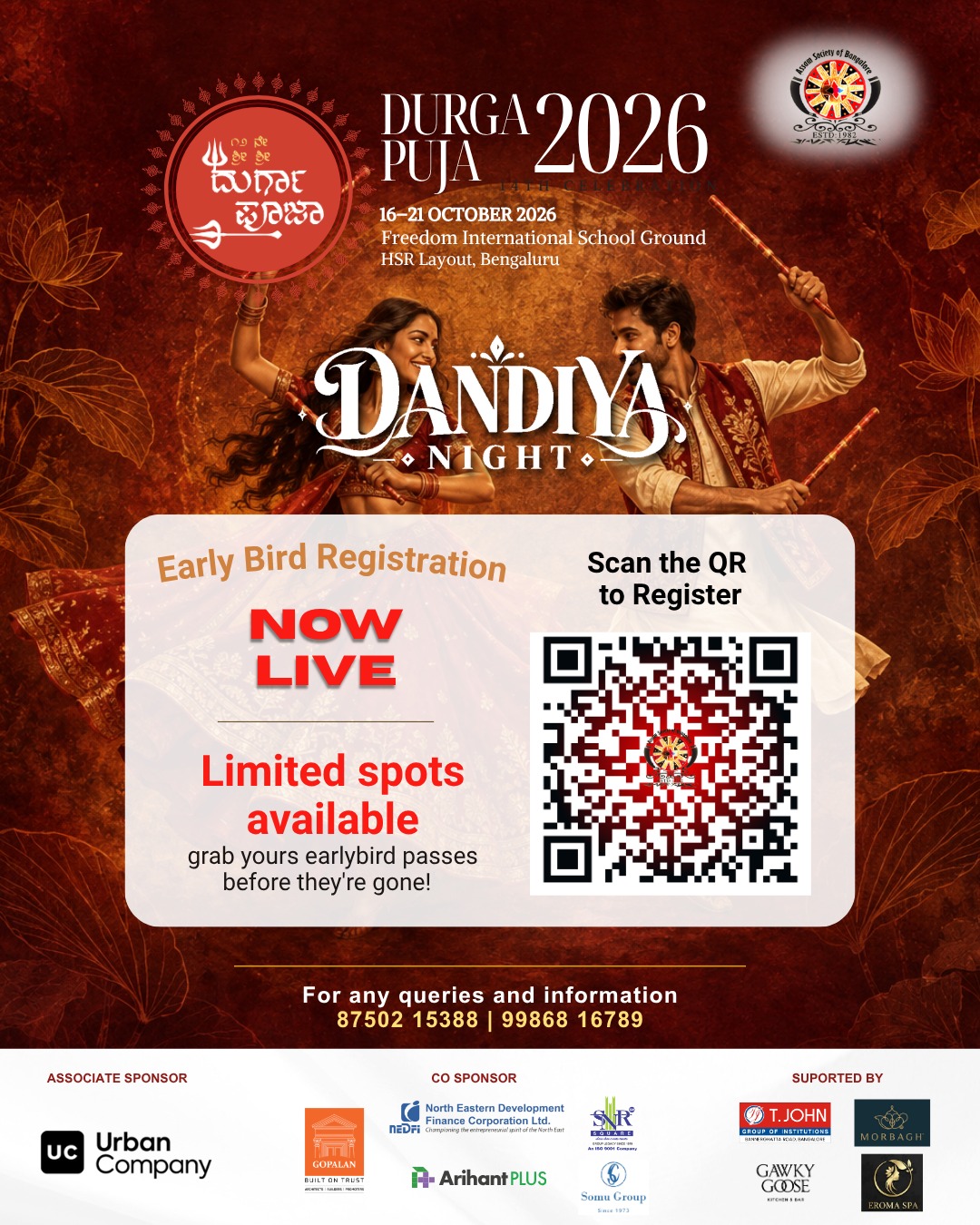 ASoB Dandiya Night early bird registration announcement